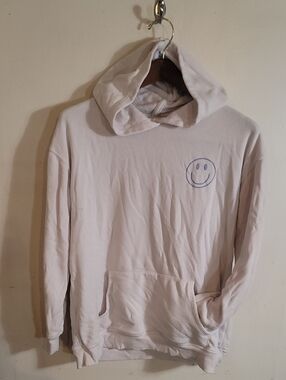 art class Light Cream Hoodie with Smiley Graphic